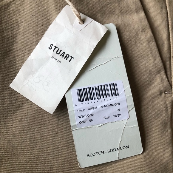 Scotch&Soda~ Men’s Stuart Slim Chino Pants - Picture 7 of 15